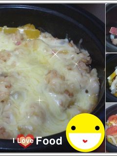 電子鍋簡單焗烤番茄燉飯 的食譜成品照片