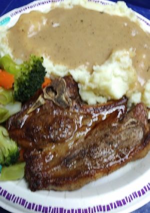 A picture of Lamb including Gravy.