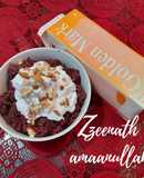 Beetroot Halwa with Whipped Cream