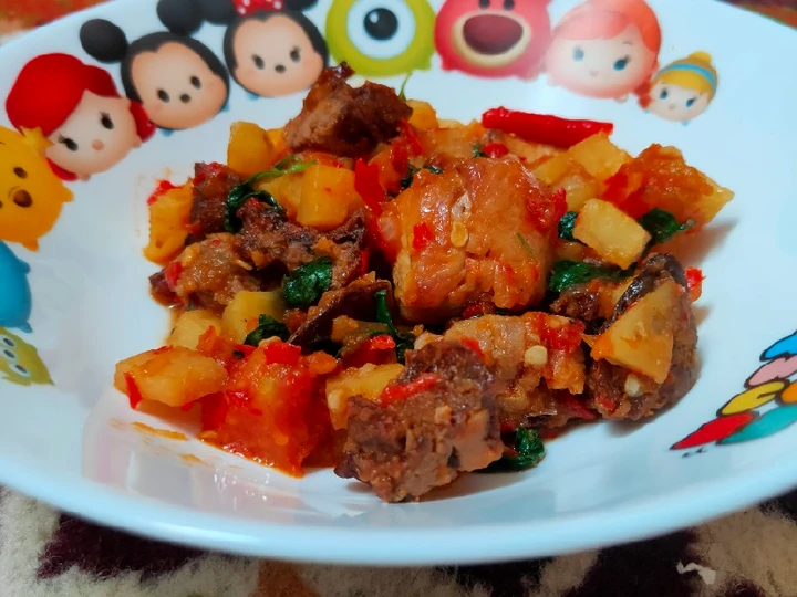 Cara Mudah Membuat Resep Sambel goreng ati kentang kemangi yang Enak Banget Anti Ribet, Lezat Sekali