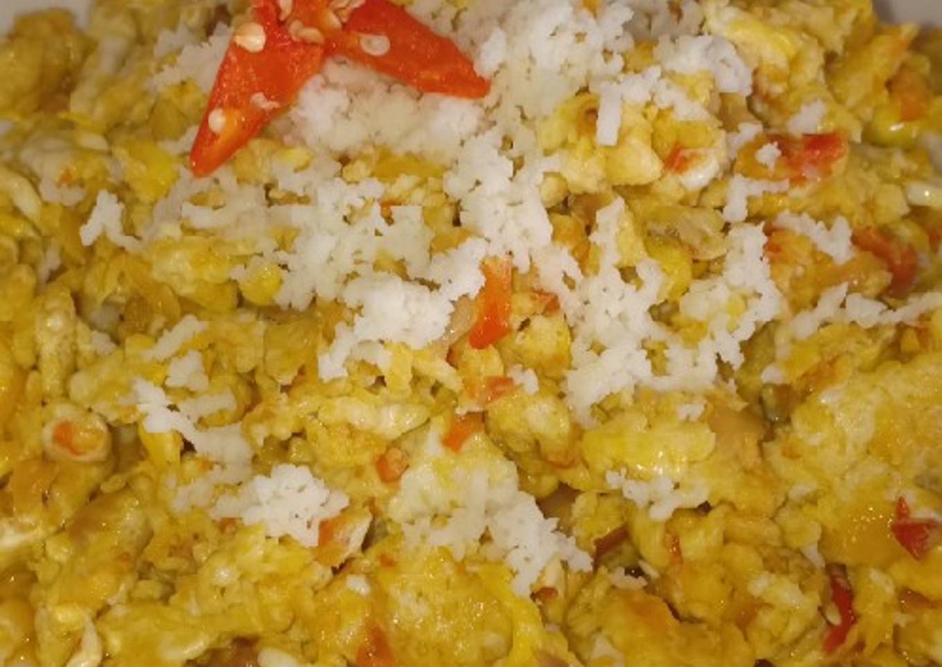 Orak arik telur ayam pedas enak sederhana