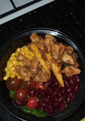 A picture of Chicken salad meal prep.