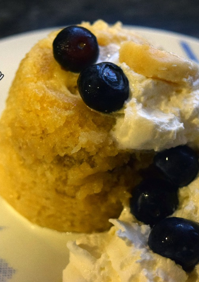 Una foto de Mug cake de plátano y actimel