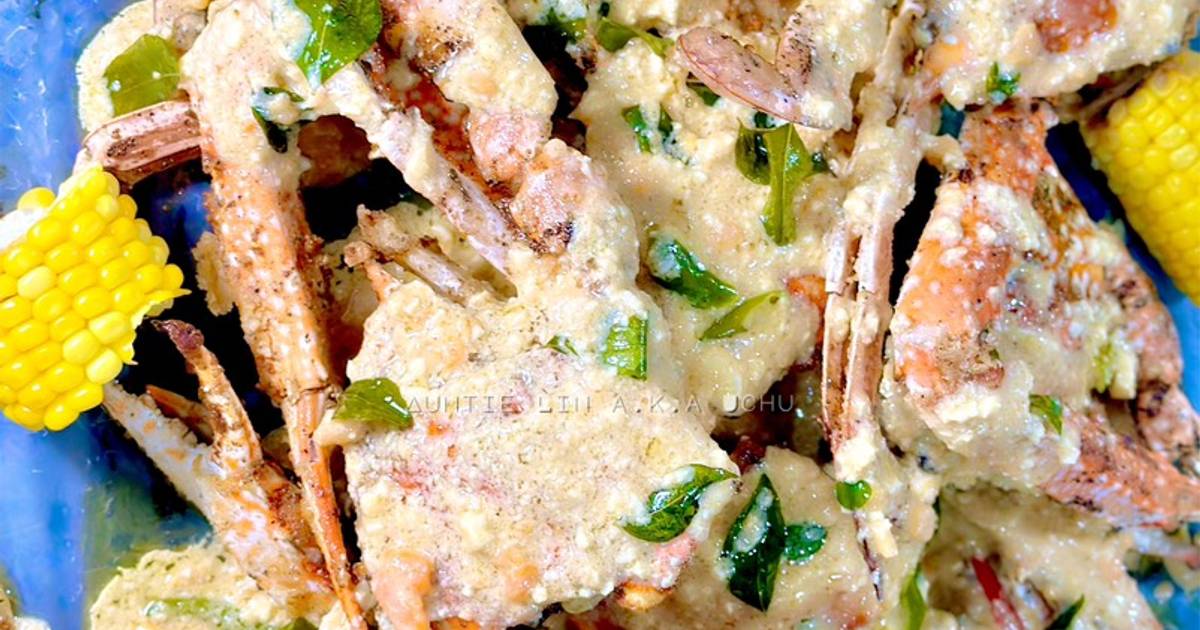 Resipi Shellout Salted Egg Crab & Prawn (Seafood) oleh Sesimple Loralin