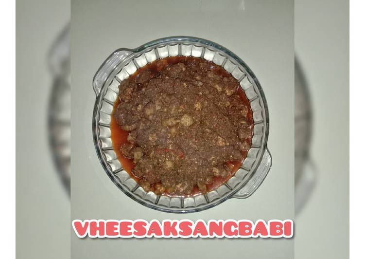 Langkah memasak Saksang babi sedap