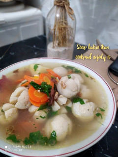 Foto resep Mpasi 1th+ soup bakso ikan