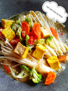 Foto resep Tumis Jamur Enoki Tahu Brokoli