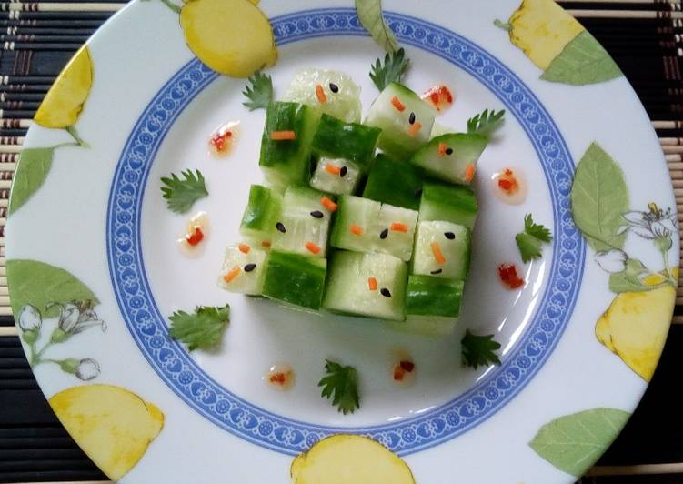 Recipe of Quick Cucumber salad#4weekchallenge