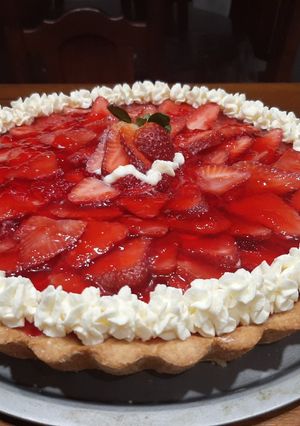 Una foto de Tarta de frutillas 🍓❤