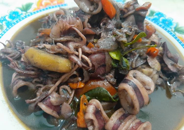 Proses mengolah Cumi Masak Hitam, Menggugah Selera