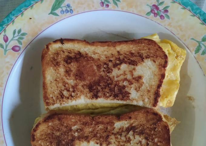 Roti bakar lipat mudah (ala sandwich)