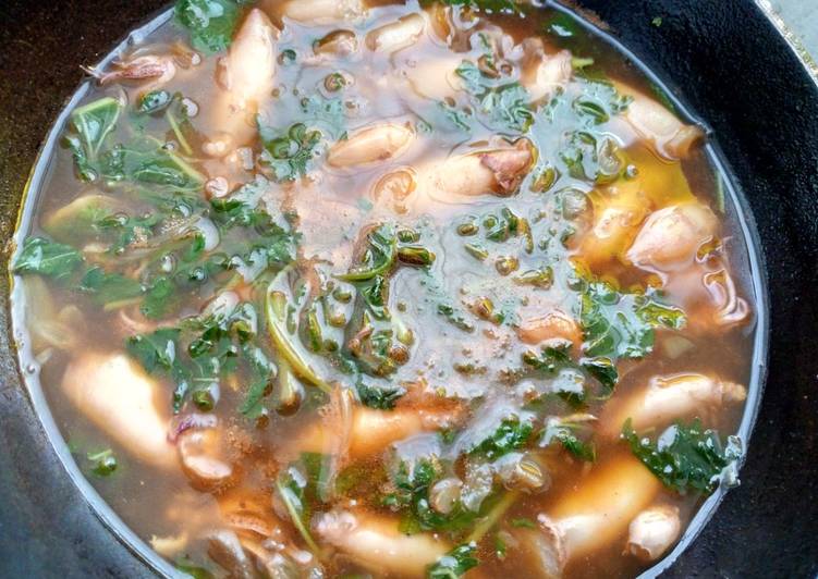 Cumi asam manis dan bayam