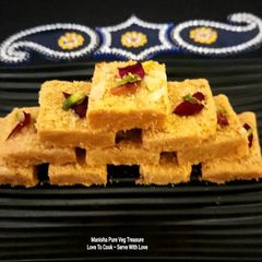 A picture of Besan Barfi - Indian Traditional Classic Diwali Dessert.