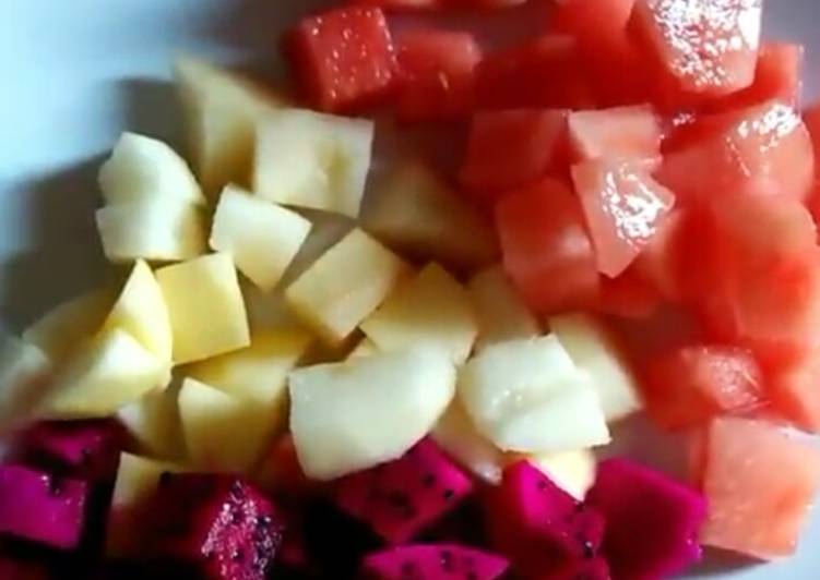 Resep Salad buah tanpa mayonise Bikin Manjain Lidah
