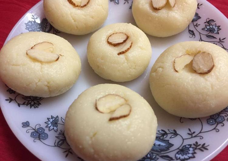 Simple Way to Prepare Super Quick Homemade Coconut milk flavoured Sandesh