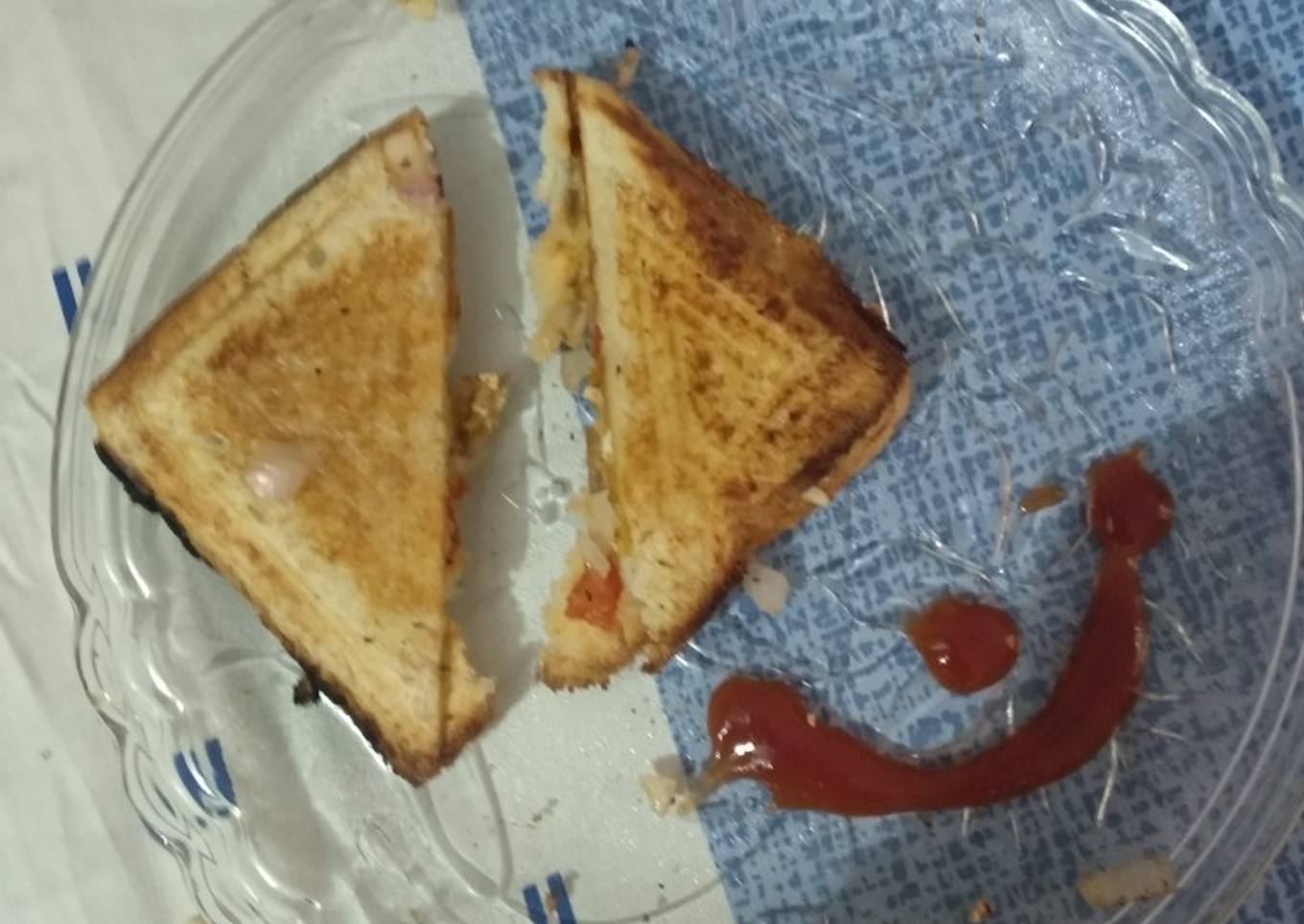 Paneer onion sandwich