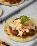 Taco Heo Xé và Bắp Cải Trộn - Pulled Pork Tacos & Creamy Coleslaw