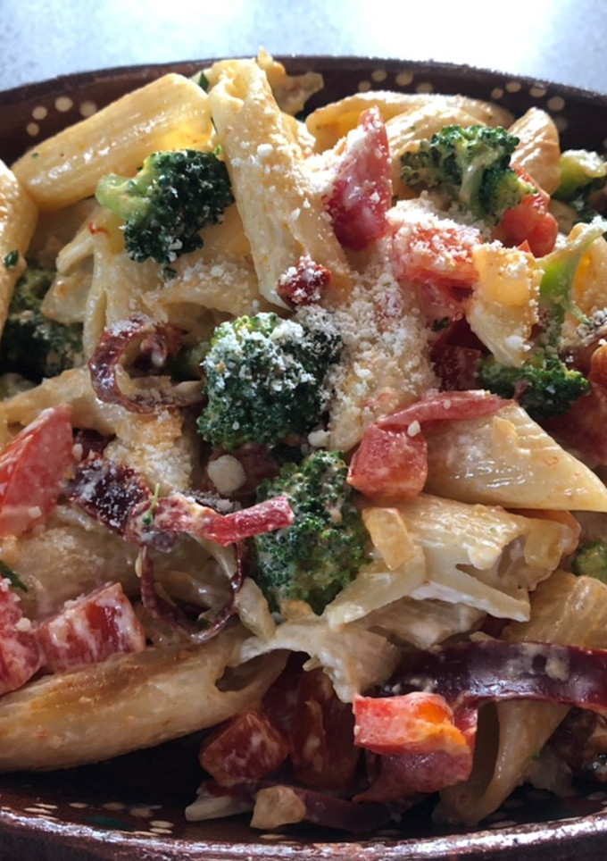 Una foto de Pasta del huerto