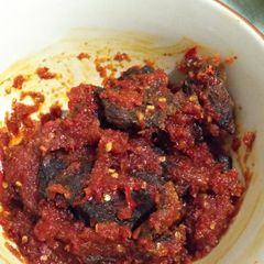 A picture of Dendeng Balado.