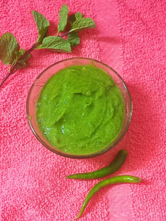 A picture of Roasted Guava green chutney.