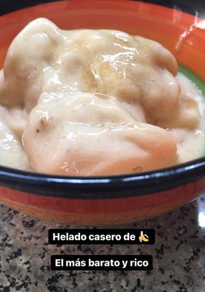 Una foto de Helado de Banana Casero
