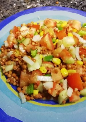 Una foto de Ensalada de lentejas