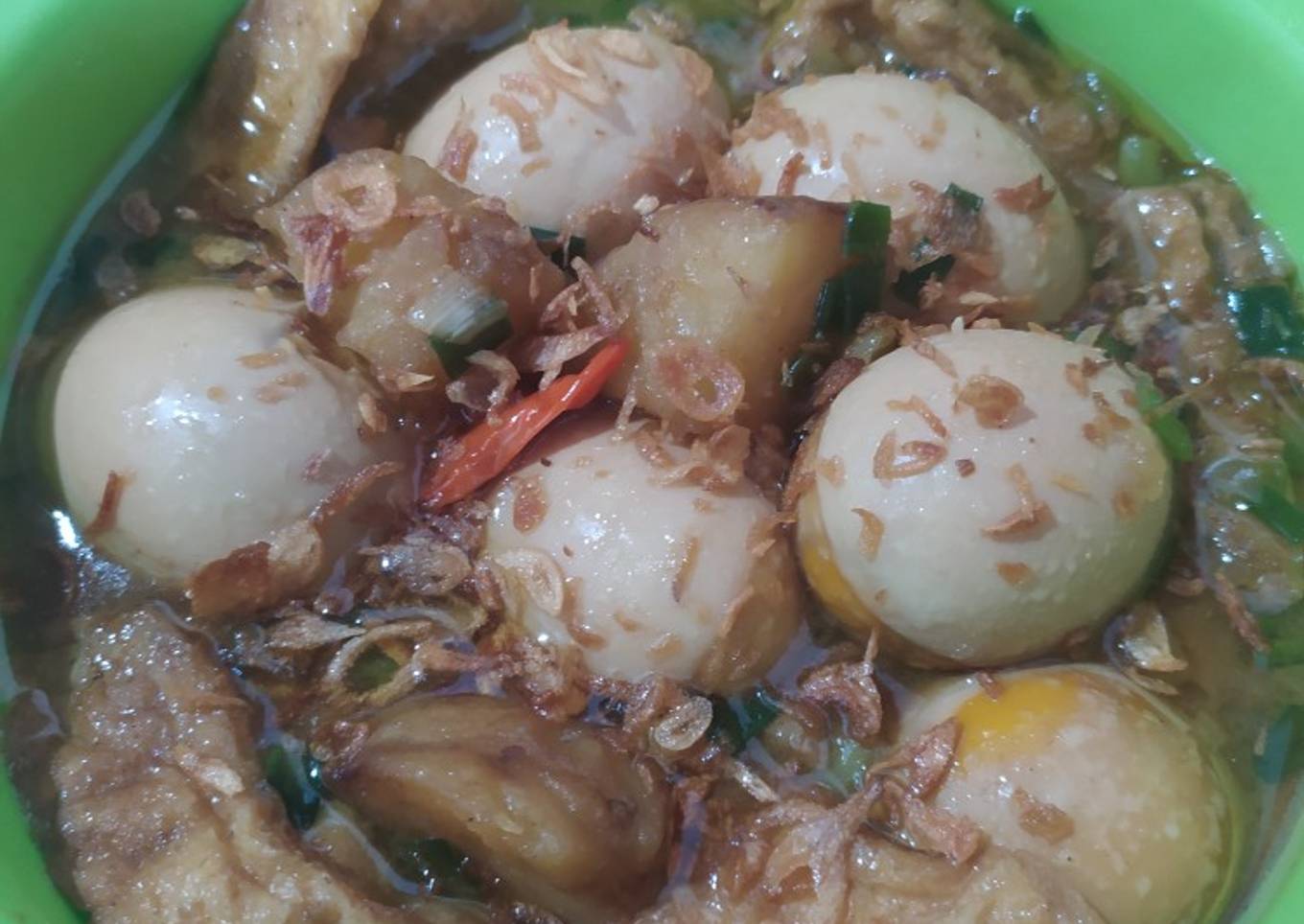 Semur telur, tahu dan kentang