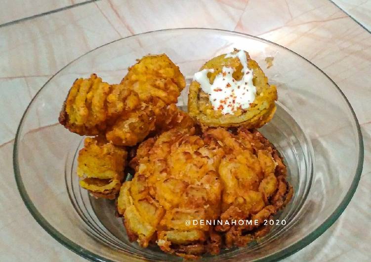 Resep Bawang Bombay Goreng | Onion Flower hanya 5 menit