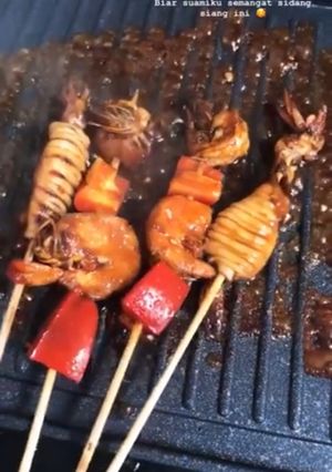 Foto resep Seafood bakar pedas manis uenak tenan ❤️