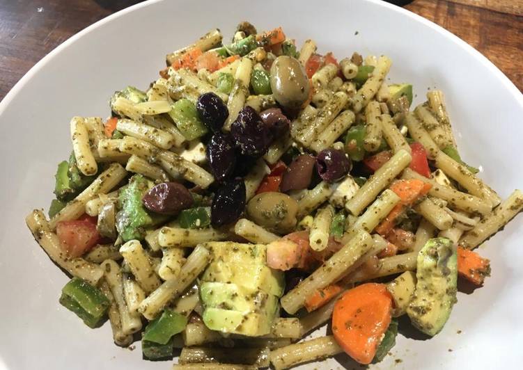 Steps to Prepare Speedy Vegan Pesto Pasta Salad