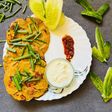 Spring onion mix flour Thalipith
