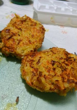 Una foto de Hamburguesas de zanahoria, arroz y zapallito