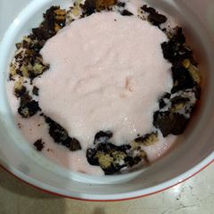 Diet kheer with cocoa cake A picture of Diet kheer with cocoa cake.