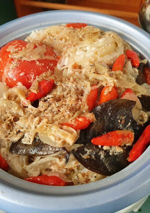 Foto resep Nasi Liwet Teri Peda Rice Cooker