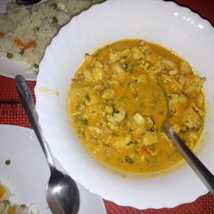 A picture of Boneless Chicken in coconut cream.