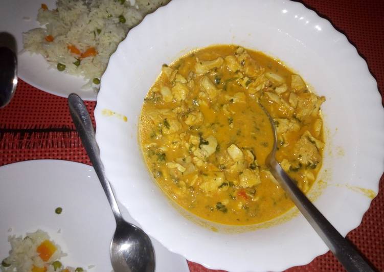 Recipe of Homemade Boneless Chicken in coconut cream