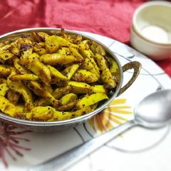 A picture of Arbi ki Sabji.