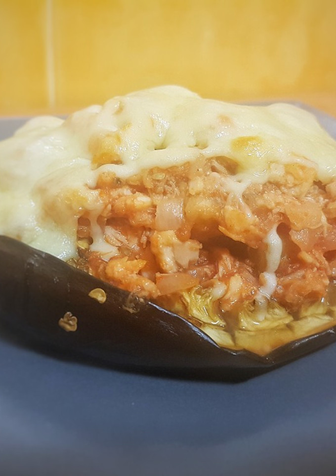 Una foto de Berenjena rellena de atún