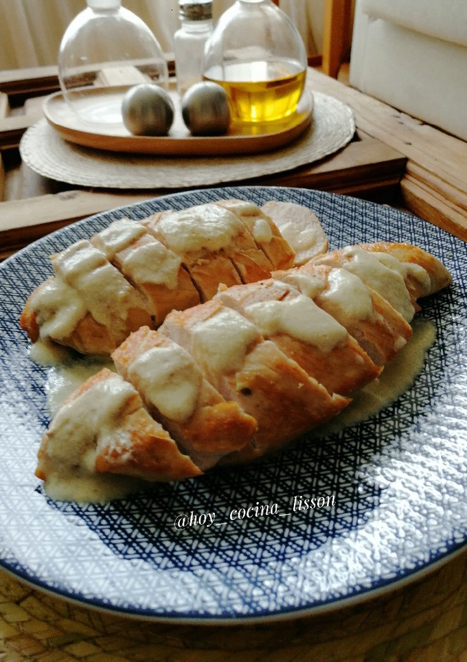 Una foto de Solomillo de pavo con salsa de cebolla