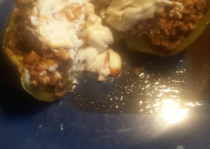 Simple Way to Prepare Favorite Stuffed green pepper taco with Parma chip