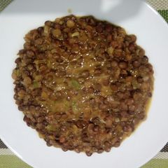 Lentils in coconut sauce A picture of Lentils in coconut sauce.