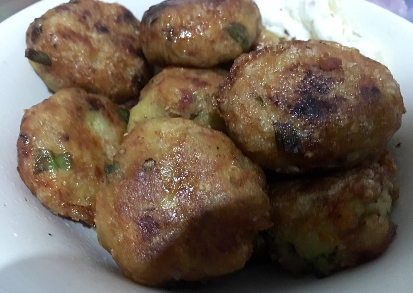 Perkedel kentang korned
