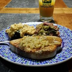 A picture of Brad's swordfish Amandine.