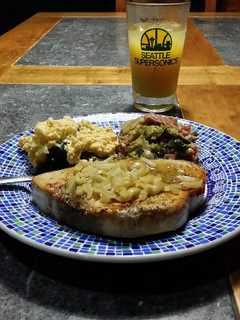 A picture of Brad's swordfish Amandine.