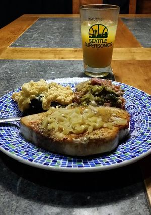 A picture of Brad's swordfish Amandine.