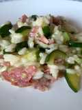Zucchini and Salami Risotto