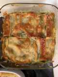 Lasagna vegetariana de pesto