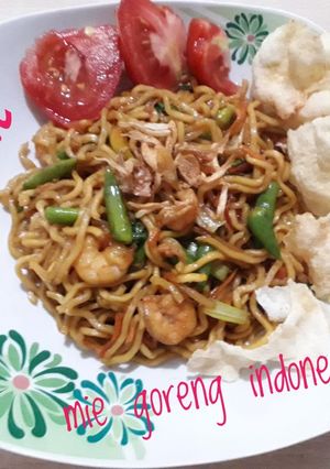 Foto resep Mie goreng Indonesia