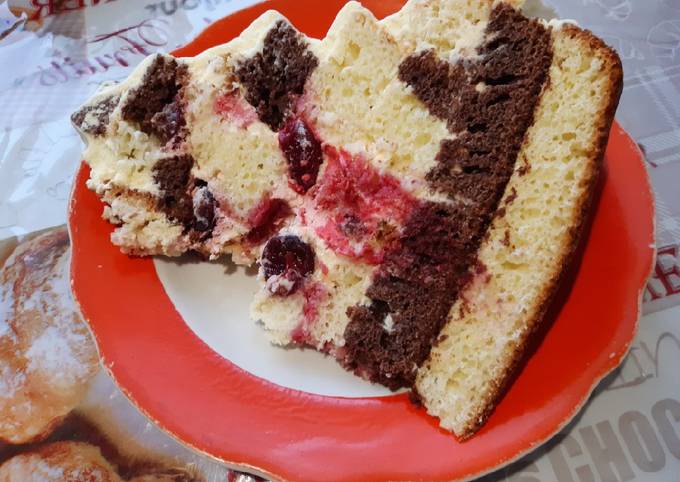 Бисквитный торт «Праздник» – простой и вкусный рецепт с фото (пошагово)