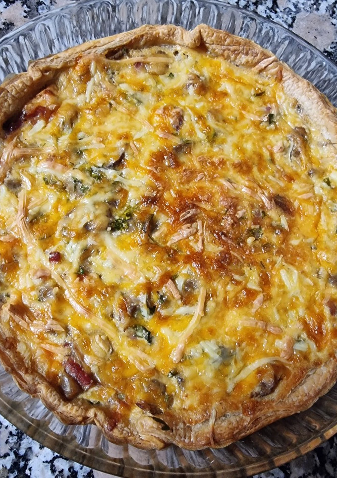 Una foto de Tarta de setas y queso